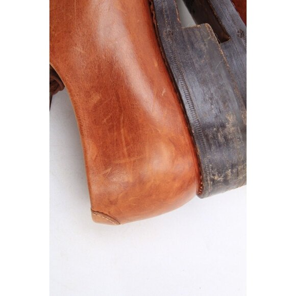 Lidfort for Barney's Mens Leather Lace Up Shoes Brown Tan Mens Sz 9 - Picture 10 of 16